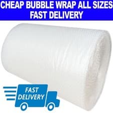 Image of SMALL & LARGE BUBBLE WRAP - 300mm 500mm 750mm 1000mm 1200mm ROLLS x 10m 50m 100m