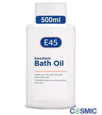 Image of E45 Emollient Bath Oil to Moisturise Dry Skin 500 ml