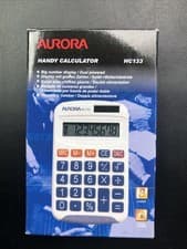 Image of Aurora HC133 Handheld Solar Calculator 8 digit LCD display