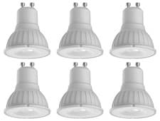 Image of 6 x Megaman 140502 LED GU10 PAR16 Lamps 36° 4000K Cool White Dimmable 3.3W