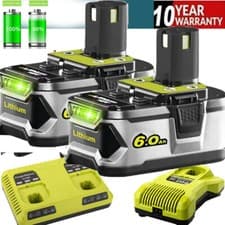 Image of 2X For RYOBI P108 18V One+ Plus High Capacity 5.0Ah Battery/Charger pack Lithium