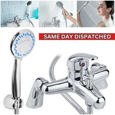 Image of Modern Monobloc Pull Out Kitchen Mixer Tap Dual Spout Spray Single Lever Chrome