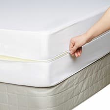 Image of Fully Encased Zipped Waterproof Mattress Protector 25cm deep All Sizes