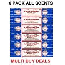 Image of 6 Packs Satya Original Nag Champa Incense Sticks Joss Insense Genuine All Scents