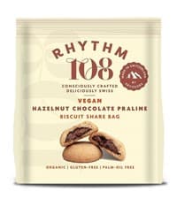 Image of Rhythm 108 Swiss Vegan Hazelnut Chocolate Praline Biscuit Share 135g - 2 Pack