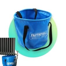 Image of Faithfull 12 Litre Collapsible Durable PVC Plumbing Water Bucket - FAI12LBUCKET