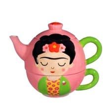 Image of Sass & Belle Frida Kahlo Floral Tea For One Teapot Cup Ceramic Gift Set Boxed