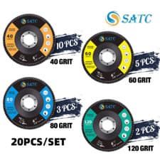 Image of 20x 10x Flap Discs 115mm Sanding 40 60 80 120 Grit Grinding Wheels Discs 4.5" UK