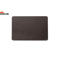 Image of Light Luxury Waterproof Solid Leather Placemat Oilproof Coffee Brown PU Table Ma