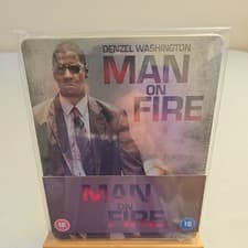 Image of MAN ON FIRE BLU-RAY STEELBOOK BRAND NEW, PLUS BRAND NEW PROTECTOR CASE