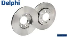 Image of 2x DELPHI BG3935C Brake Discs Front 49mm Height Fits Hyundai i10 Kia Picanto