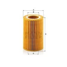 Image of MANN C1036/1 Air Filter Insert 135mm Height Fits Smart Cabrio City-Coupe Fortwo