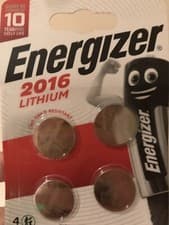 Image of Energizer CR 2016 3V Lithium Battery 4 PACK..10 year Shelf Life..FREE P&P