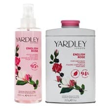 Image of Yardley English Rose 2 Piece Collection: Body Mist 200ml, Body Powder 200g