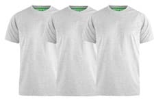 Image of D555 Premium Weight Cotton/Polycotton 3-Pack Crew Neck T-Shirts For Men 2XL-10XL