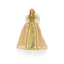 Image of Premier 28cm Gold Tree Top Angel Christmas Decoration