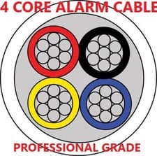 Image of Alarm Cable 4 core white or brown 1m-10m Professional burglar alarm Wire FREE PP