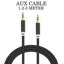 Image of Headphone Aux Cable Audio Lead 3.5mm Jack to Jack Stereo PC Car Male 1M to 3M