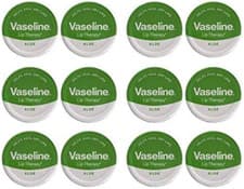 Image of 12 x VASELINE LIP THERAPY PETROLEUM JELLY ALOE VERA GREEN TIN 20g