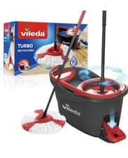 Image of Vileda Easy Wring and Clean Turbo Microfibre Mop and Bucket Set - Grey