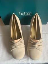Image of Hotter Shoes Size 7.5 New Suede Comfort Fit Heels
