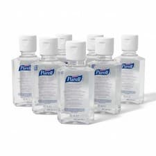 Image of Purell Hand Sanitizer Gel Rub 60mL Pack of 6 Hand Sanitiser Travel Pocket Size