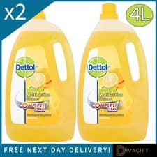 Image of 2 x DETTOL ANTI-BACTERIAL MULTI ACTION CLEANER 4L COMPLETE CLEAN CITRUS ZEST NEW