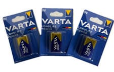 Image of Varta Longlife Power 9V PP3 6LR61 Alkaline Batteries 3 Pack