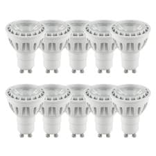 Image of 10 x GU10 6W COB LED LAMP Cool White 6500K, Non-Dimmable 500 Lumens AC 175-250V