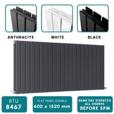 Image of Horizontal Vertical Designer Radiator Oval Column Flat Panel Central Heating
