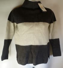 Image of Barbour Winter Border Knit Sweater Jumper Top Size UK 10 S Small Grey Marl New