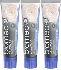 Image of 3PACK BIOMED Calcimax Toothpaste, Vegan, Fluoride Free, Cruelty Free, 3 x 100g