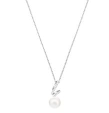 Image of Swarovski Gabriella Pearl Pendant Necklace White Rhodium Plated -5528731 Boxed