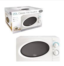 Image of Quest Classic Dial Microwave Cook Reheat and Defrost 20 Litre, 700W White