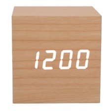 Image of ACOGEDO Multifunctional LED Wood Clock With Large Display And 3 Brightness