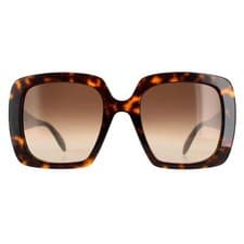 Image of Alexander McQueen Sunglasses AM0378S 002 Tortoise Brown Gradient