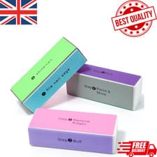 Image of 4 IN 1 NAIL BUFFER BLOCK Fine Grit Smooth Polish & Shine Remove Ridges Nail File