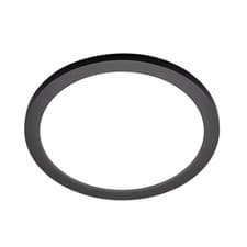 Image of Litecraft Darly Flush Bathroom Ceiling or Wall Light 24 Watt LED - Satin Black  
