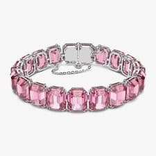 Image of Swarovski Millenia Matrix Tennis Bracelet Rose Pink 5610363 NEW RRP £280