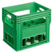 Image of Wine Bottle Plastic Stacking Beer Milk Glass Bottle Crate 12 Compartment 750 ml
