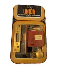 Image of Union Locks DY 2101 5 Lever Mortice Deadlock 76mm Brass Finish