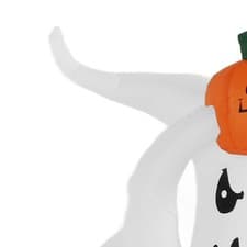 Image of 1.8m Halloween Inflatables Pumpkin Head White Ghost Inflatable Pumpkin Blow Up