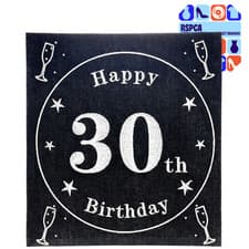 Image of New Black 30th Birthday Fabric Photo Picture Album Present