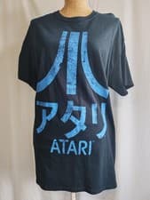 Image of Atari | L | Navy & Blue Logo Tshirt | Cotton