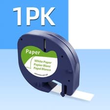 Image of Compatible with Dymo LetraTag Refill White Plastic 91201 Label Tape 12mm LT-100H