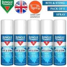 Image of New Jungle Formula Bite and Sting Relief Spray from Mosquitoes 50ml Packs of 5