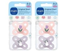 Image of 2x MAM Dummy Start Newborn Orthodontic Soother 0-2 months Pack of 2 BPA/BPS Free
