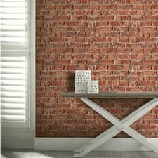 Image of Arthouse Urban Red Brick Stone Realistic Wall 3D Effect Feature Wallpaper 696600