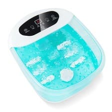 Image of COSTWAY Foot Spa Massager Foot Bath Soak Tub with Heat & Bubble-Blue