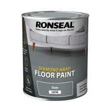 Image of Ronseal Diamond Hard Floor Paint Satin Wood Stone Concrete 750ml Slate